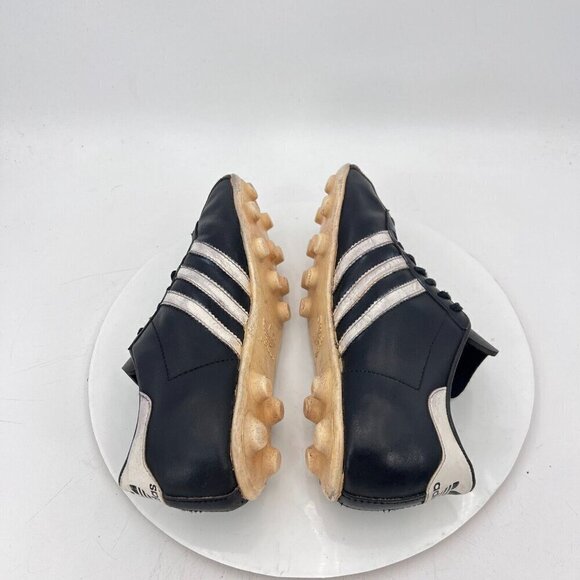 Vintage Adidas Brasil  Men’s Sz 6.5 Black Football Shoe Made in France - Picture 8 of 16